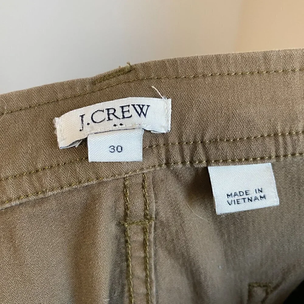 J. Crew High-rise skinny washed cargo pant size 30